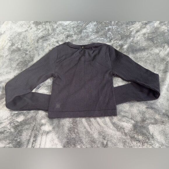 Nwt XS modal black rib seamless long sleeve shirt - Picture 3 of 4